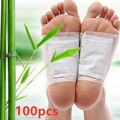 100X Sole Kinoki Detox Foot Patch Pad Body Toxins Feet Slimming Cleansing Herbal