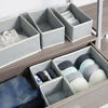 Storage Cabinet Fabric Foldable Underwear Sock Bra Toy Basket for Bedroom Closet
