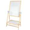 Kids Wooden 2 In 1 Blackboard & Whiteboard Childrens Easel Chalk Drawing Board