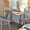 Vintage Chic Writing Desk Metal Wood Effect Industrial Laptop Table Office Unit