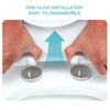 Soft Close Toilet Seat White Bathroom Oval Heavy Duty Universal Hinges Anti Slam