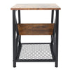 Retro Side Table Bedside Table End Table Nightstand Storage Shelf Home Office