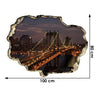 Walplus Wall Sticker 3D Window Manhattan New York Bridge Room Home Decorations