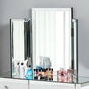 Bedroom 1/2 Drawers Mirrored Glass Dressing Table Cushioned Stool Mirror Set UK