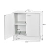 Bathroom Cabinet White Under Sink Storage Unit Double Doors Cupboard Furniture