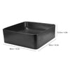 Matte Black Bathroom Basin Sink Ceramic Bowl Vanity Counter Top Cloakroom