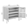 Office Filing Cabinet Cupboard 4-Door Metal File Document Storage Shelf Unit