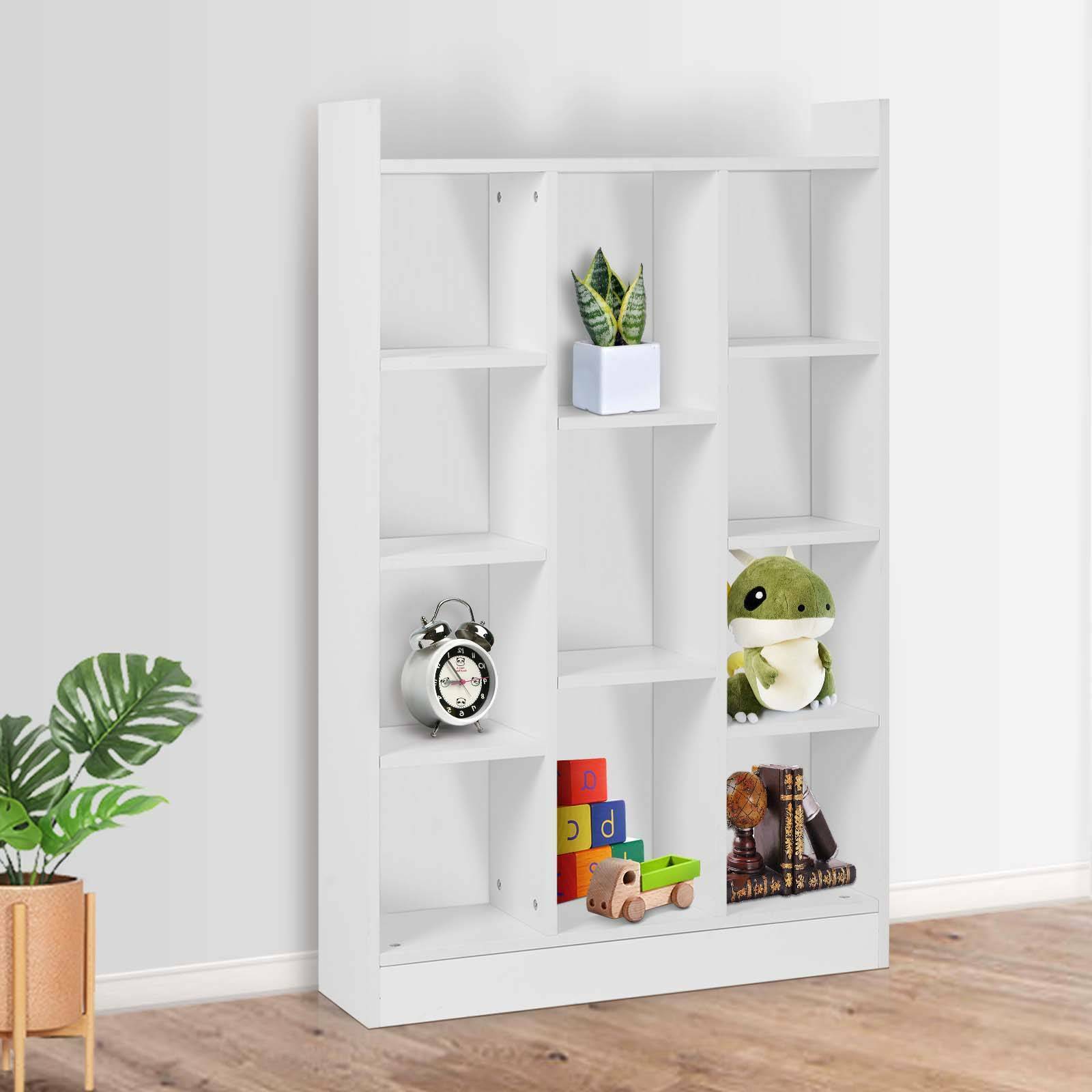 Shelving Book Shelf Unit 11 Cube Storage Bookcase Display Cabinet Wood Furniture