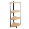 4 Tier Ladder Corner Shelf Shelving Unit Metal Wood Storage Display Stand Rack