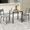 3/4 Piece Dining Table Chair Set Kitchen Wooden Compact Metal Frame 2 or 4 Seat
