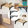 2x Folding Table Mounted Bracket Hinge Stainless Steel Shelf Bracket Heavy Duty