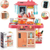Large Electronic Kids Kitchen Pretend Play Set w/ Lights & Sounds, Spraying Mist