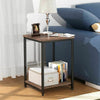 Small Bedside Table Cabinet Side End Table Nightstand Storage Organizer Stand