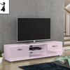 TV Unit Cabinet Stand 2 Door Modern Matte Gloss Furniture Off-White 160cm