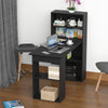 120cm Computer Desk Bookshelf Writing Table Workstation 6 Shelves Black