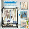 Heavy Duty Double Clothes Rail Garment Hanging Rack Display Stand Storage Shelf