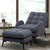 Occasional Recliner Armchair w Footstool Soft Upholstered Lounger Sofa Bed Chair