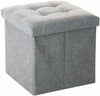 Ottoman Storage Box Large Folding Seat Bedroom Living Room Grey Black Beige