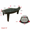 Fire Grate Cast Iron Grill Black Coal Log Bow Fronted Open Fireplace Small