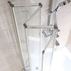 4 Fold Folding Bath Shower Screen 1400mm High Bathroom Glass Door Panel
