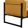 New Faux Leather Sofa Arm Chairs 1 Seat Metal Legs Padded Cushion Living Room