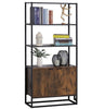 Vintage Tall Bookcase Cabinet Industrial Display Storage Shelving Unit Furniture
