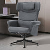 Office Executive Chair & Footstool Manual Reclining Swivel Armchair Lounger Seat