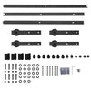 10 FT Industrial Black Sliding Barn Wood Door Track Roller Rail Hanger Hardware