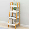 4 Tier Wooden Ladder Shelf Bookcase Kitchen Living Room Storage Rack Organizer