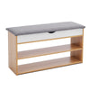 Shoe Bench with Storage Entryway Hall Bench with Cushion Seat Storage Benches