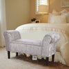 Crushed Velvet Fabric/Linen Bench Bed End Seat Chair Window Sofa Side Ottoman