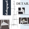 Coat Stand Clothes Wooden Storage Shelves Hats Freestanding Hallway Bedroom