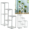 7 Tier Metal Flower Plant Pot Stand Display Shelf Garden Rack Holder Storage UK