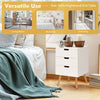 Modern Bedside Cabinet End Table Nightstand 3 Drawer Bedroom Storage Furniture