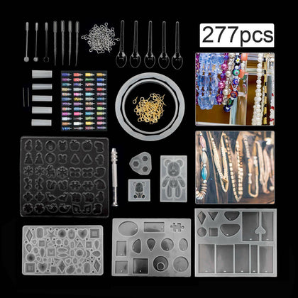 128/227 PC DIY Resin Casting Mold Tool Kit Silicone Making Jewelry Pendant Mould