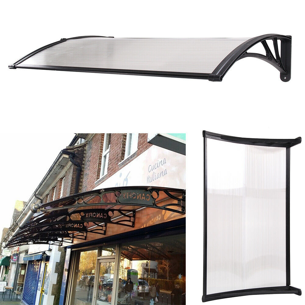 NEW DOOR CANOPY AWNING SHELTER FRONT AND BACK DOOR AWNING POLYCARBONATE UK