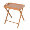 Bamboo Wooden Tray Butler Table Wooden Color Serving Folding