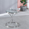 Small Glass Top Coffee Table Sofa Side Table Lamp Plant Stand Hall Living Room