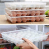 34 Refrigerator Large Eggs Holder Plastic Tray Stackable Container Case With Lid
