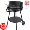 New Charcoal Oval Black Trolley BBQ Outdoor Barbecue Garden Patio Cooking Grill