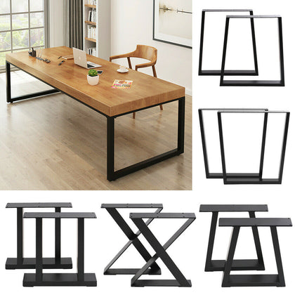 2pcs Iron Metal Table Legs Industrial Style Furniture Desk Bench Base Frame
