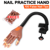 Adjustable Nail Art Training Hand Practice Learning Model With 100 Free Tips New
