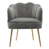 Velvet Armchair Scallop Shell Back Cocktail Tub Chair Lounge Sofa Seat Couch