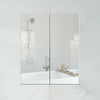 2 Door White Bathroom Cabinet Wall Mounted Mirror Storage Unit Cupboard Modern