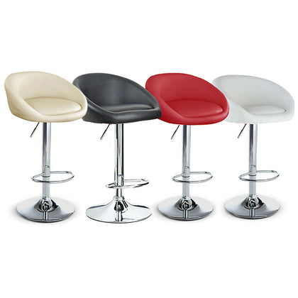 Venus Bar Stools Faux Leather Gas Lift Modern Breakfast Kitchen Barstool Swivel