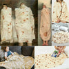 Bedding Mexican Burrito Funny Blanket Corn Tortilla Flannel Blanket Warm Blanket