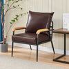 Faux Leather Sofa Armchairs Couches Industial Black Brown Living Room 1 Seater
