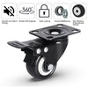 4X50mm Heavy Duty Swivel Castor Wheels PVC 200KG Trolley Furniture Rubber Caster