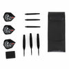 3PCS Black Professional Tungsten Darts Set Steel Tip Nylon Shaft Flight with Bag