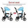 4-in-1 Baby Tricycle Stroller Folding Kids Trike Detachable w/ Canopy Pedal Bike